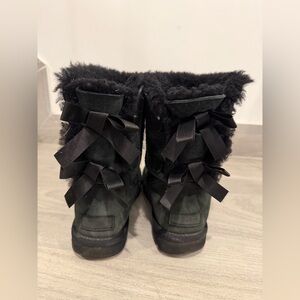 UGG Black Winter Boots with Bows